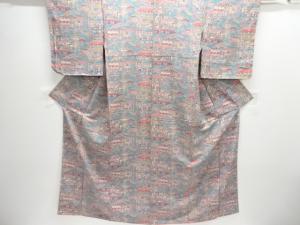 町屋風景模様小紋着物